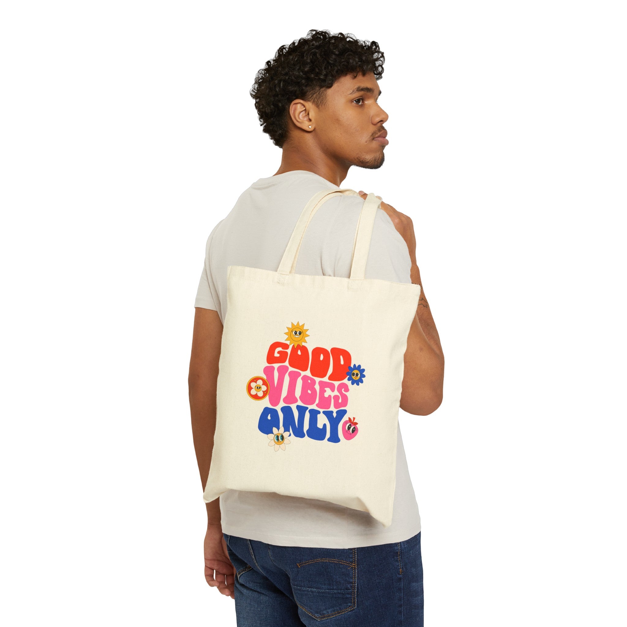 "Good Vibes" Canvas Tote Bag